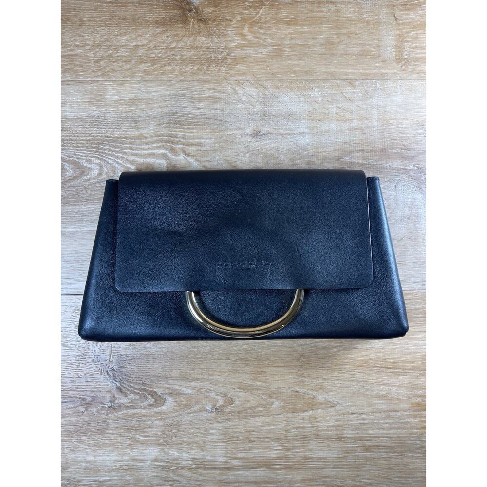 Henri Bendel Black Marquis Convertible Clutch Purse
